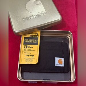 Carhartt Black 5 Slot Card Keeper Wallet New In Box